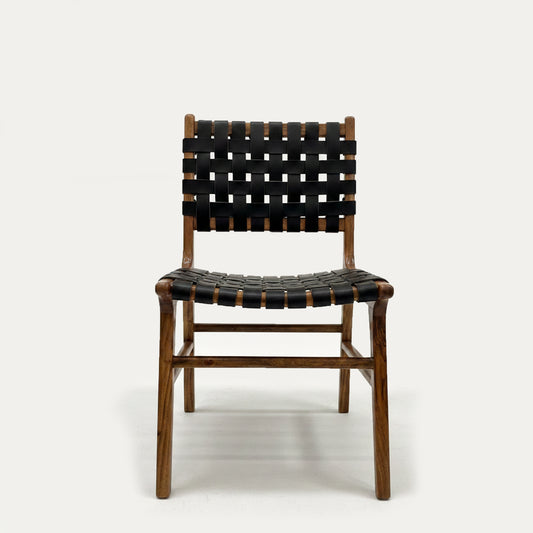 Matteo Woven Leather Dining Chair