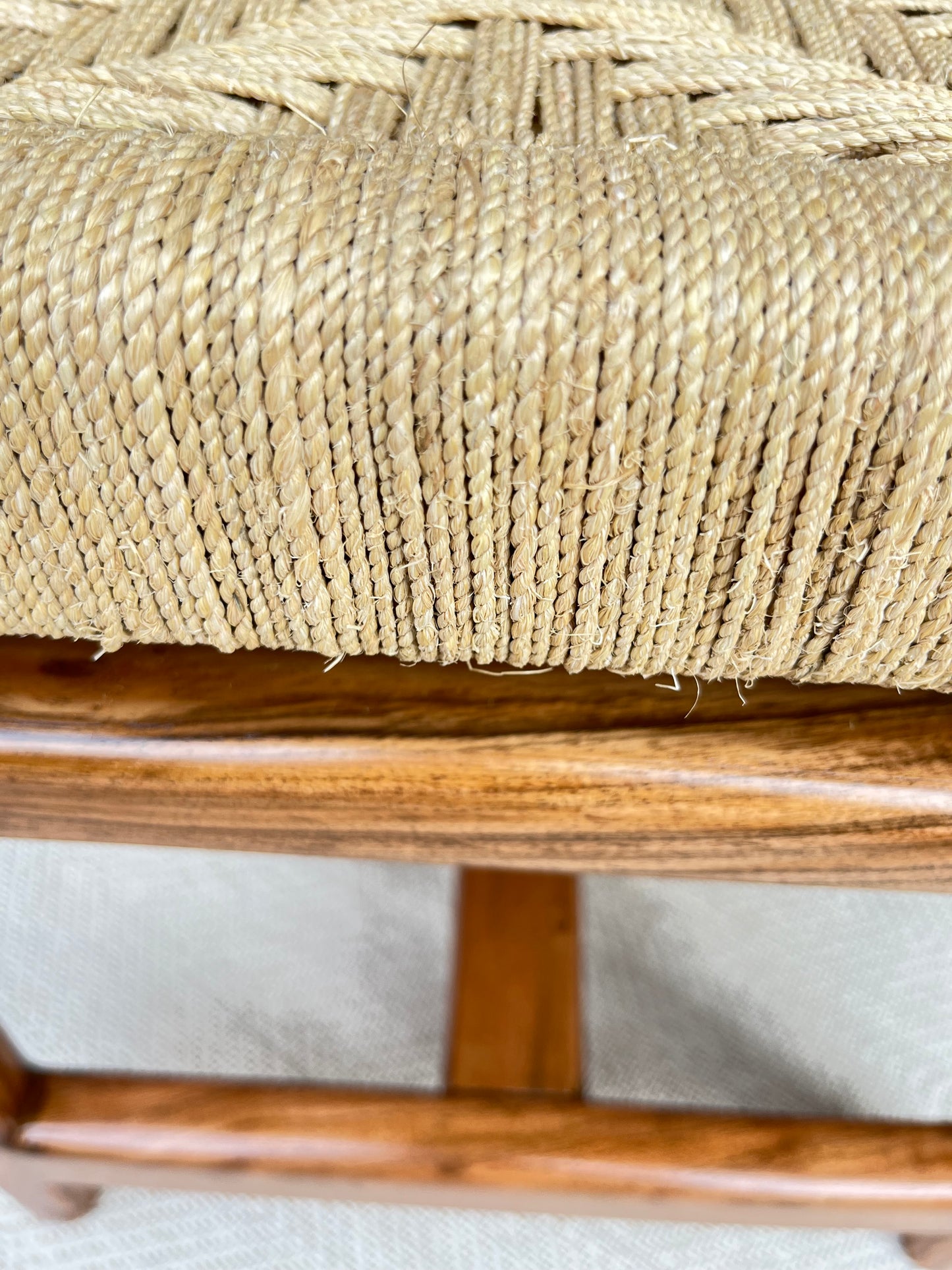 Matteo Handwoven Rope Bench