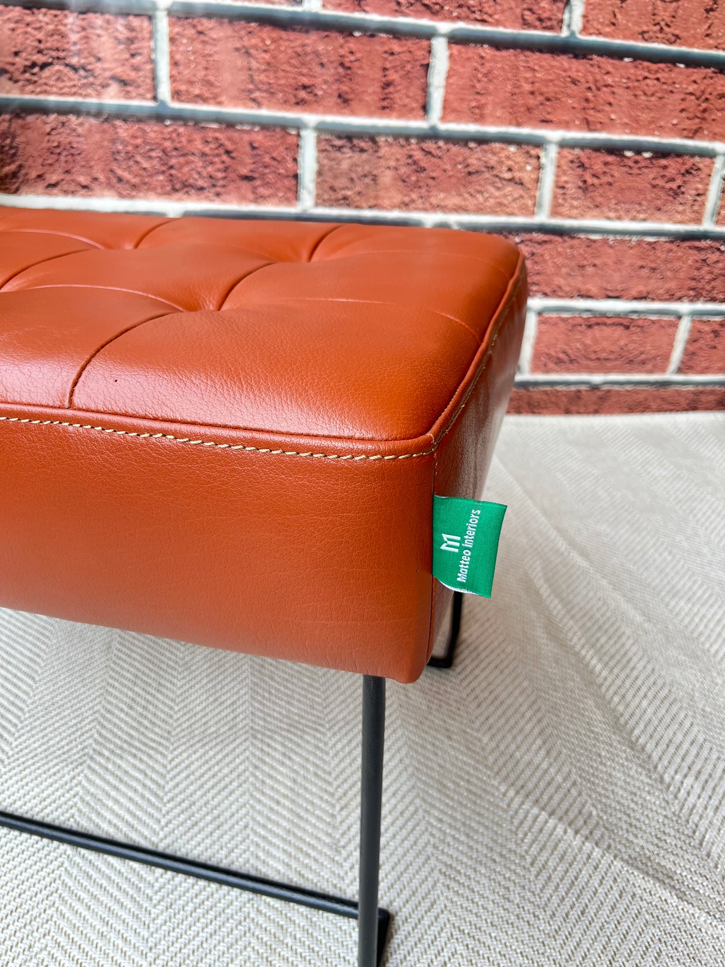 Matteo Classic Leather Stool