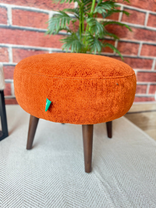 Rustic Round Ottoman