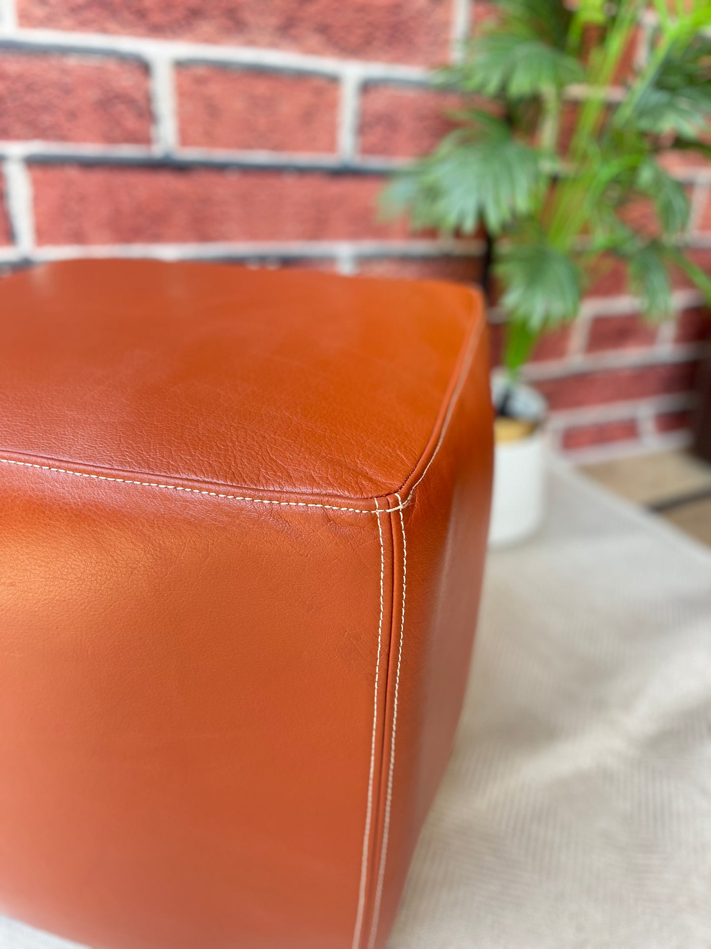 Premium Leather Ottoman