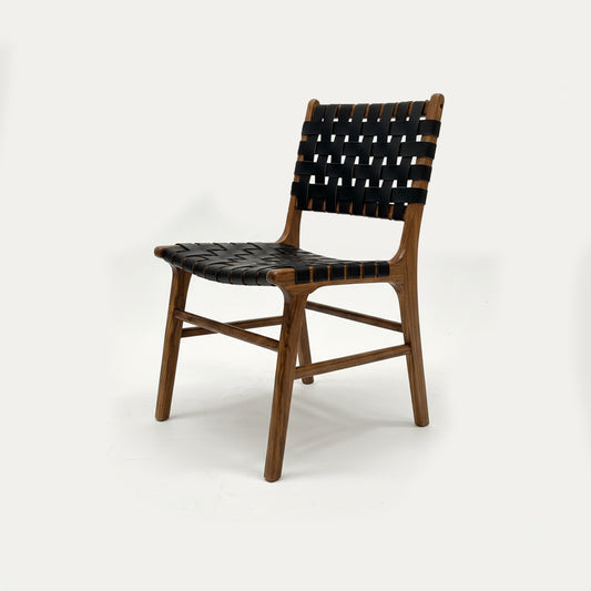 Matteo Woven Leather Dining Chair