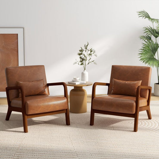 Mid-Century Modern Accent Chairs (Set of 2)