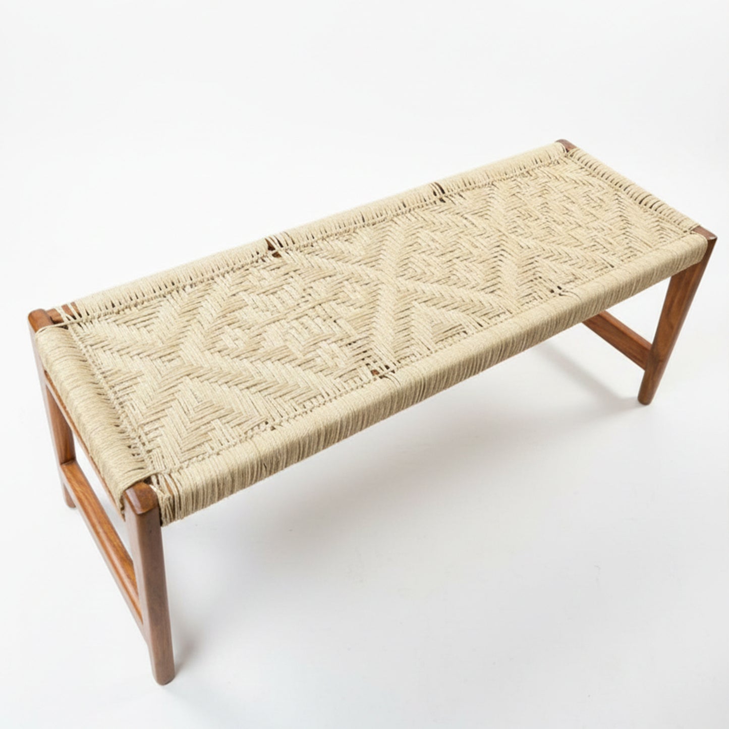 Matteo Handwoven Rope Bench