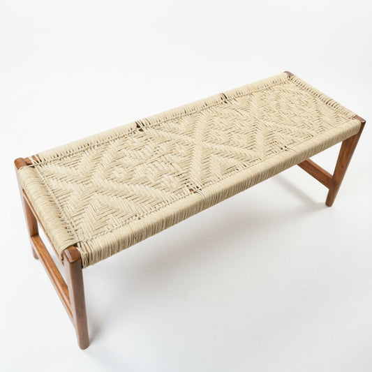 Matteo Handwoven Rope Bench