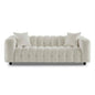 Modern Tufted Bouclé Sofa – Luxury Square Arm Chesterfield Style 3 Seater