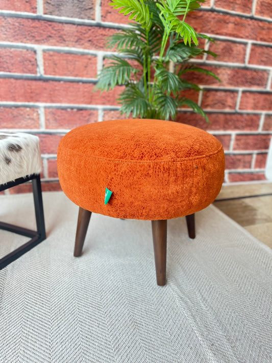 Rustic Round Ottoman