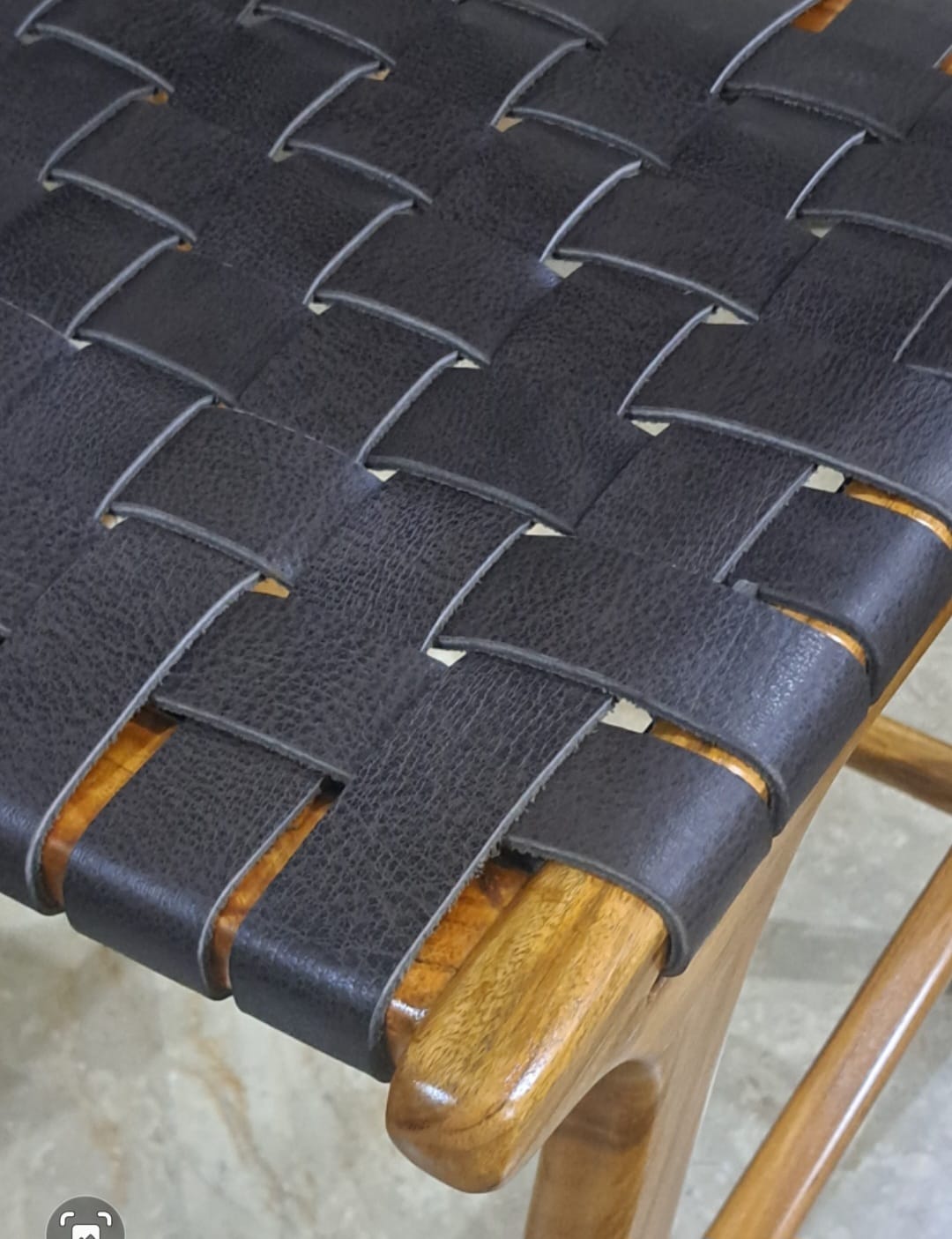 Matteo Woven Leather Dining Chair