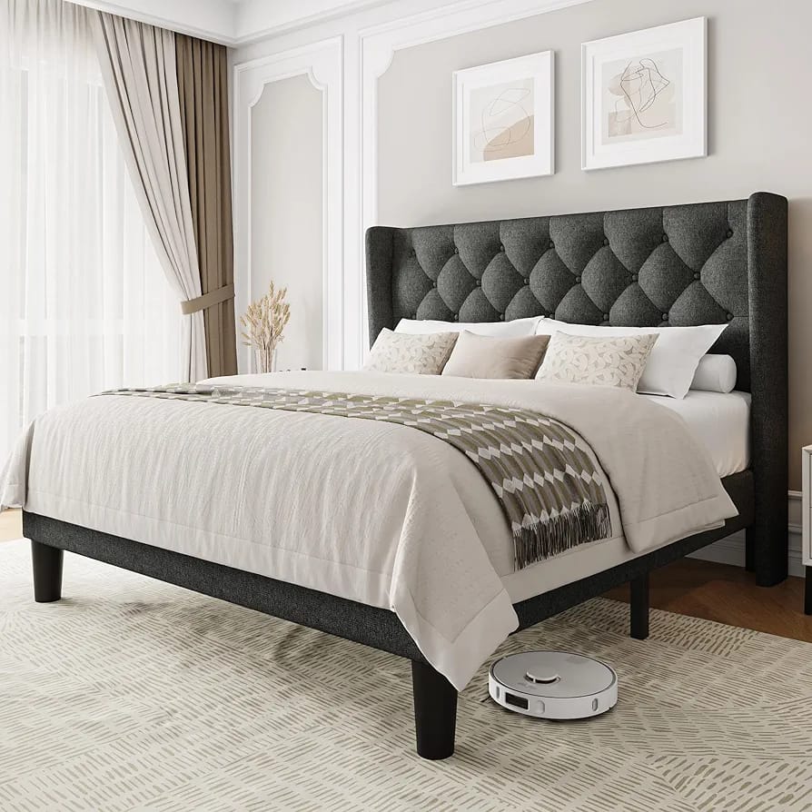 Windsor Tufted Wingback Bed