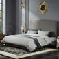 Milano Grey Upholstered Bed with side tables