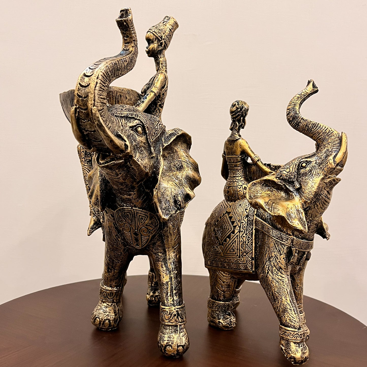 Golden Decorative Elephant Set