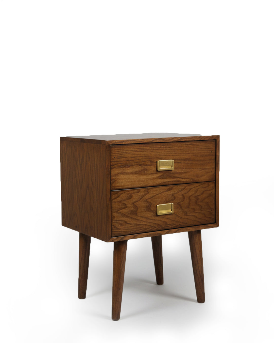 Luxe Tufted Solid Wood Bed Frame With Side Table