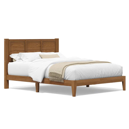 Heritage Oak Solid Wood Bed Frame with Side tables and dressing