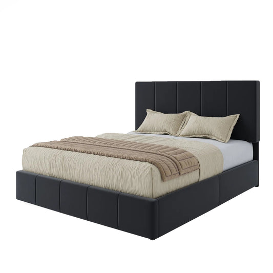 Royal Noir Upholstered Panel Bed