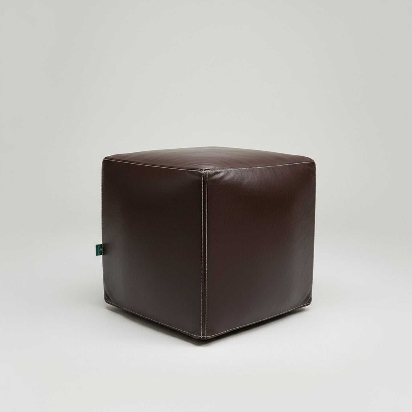Classic Leather Cube Ottoman