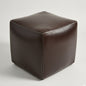 Classic Leather Cube Ottoman