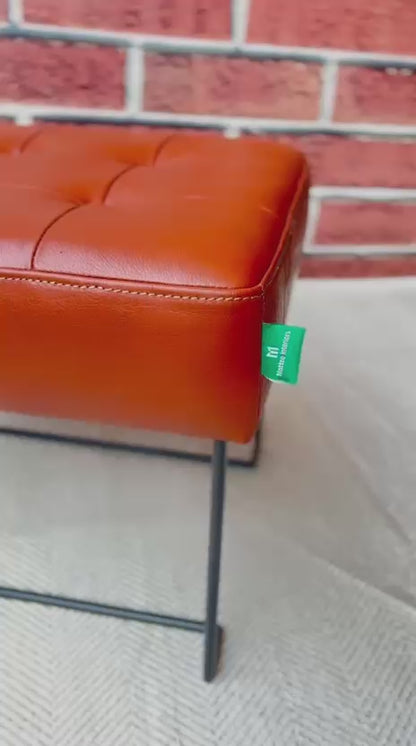 Matteo Classic Leather Stool