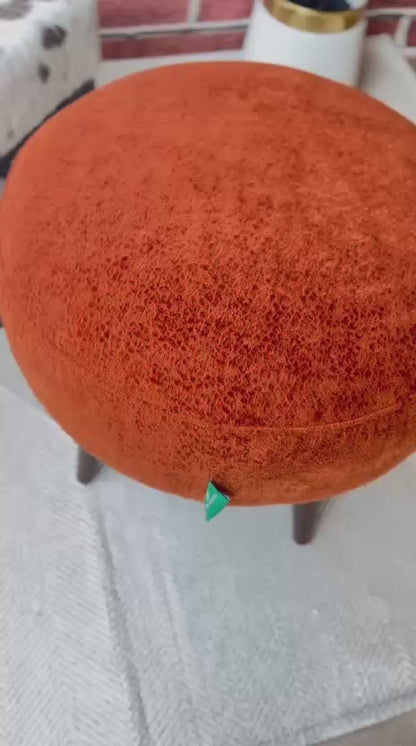 Rustic Round Ottoman