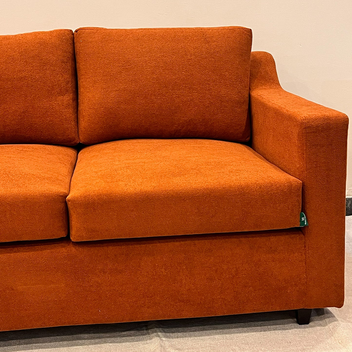Rust color sofa