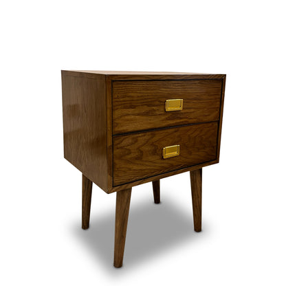 Luxe Tufted Solid Wood Bed Frame With Side Table